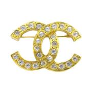 Chanel Vintage Pre-owned Metall chanel-smycken Yellow, Dam