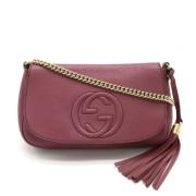 Gucci Vintage Pre-owned Laeder crossbodyvskor Purple, Dam