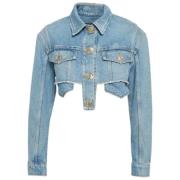 Balmain Pre-owned Pre-owned Denim ytterklder Blue, Dam