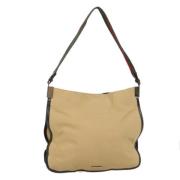 Gucci Vintage Pre-owned Canvas axelremsvskor Beige, Dam