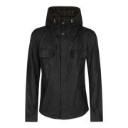 Barbour Vaxad Bomull Jacka Black, Herr