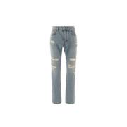 John Richmond Jeans med raka ben och lacerationer Blue, Herr