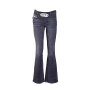 Diesel Klassiska Denim Jeans för Vardagsbruk Black, Dam