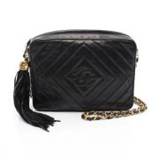 Chanel Vintage Pre-owned Laeder axelremsvskor Black, Dam