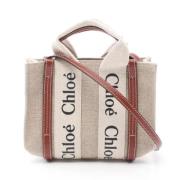 Chloé Pre-owned Pre-owned Canvas handvskor Beige, Dam