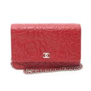 Chanel Vintage Pre-owned Laeder axelremsvskor Red, Dam