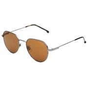 Carrera Metall Unisex Solglasögon i Silver/Brun Multicolor, Unisex