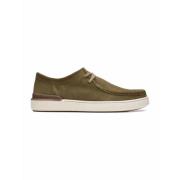 Clarks Grön Oliv Wallabee Stil Sneaker Green, Herr