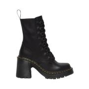 Dr. Martens Svarta Läder Air Cushion Stövlar Black, Dam