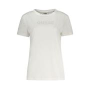 Guess T-shirt med kort ärm och strassdetaljer White, Dam