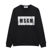 Msgm Casual Sweatshirt 99C Black, Dam