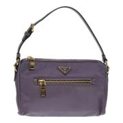 Prada Vintage Pre-owned Laeder handvskor Purple, Dam