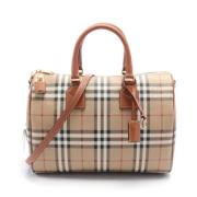 Burberry Vintage Pre-owned Canvas handvskor Beige, Dam