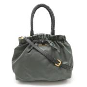 Prada Vintage Pre-owned Canvas totevskor Gray, Dam