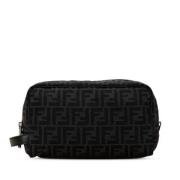 Fendi Vintage Pre-owned Canvas handvskor Black, Dam