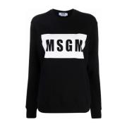 Msgm Casual 99C Sweatshirt Black, Dam