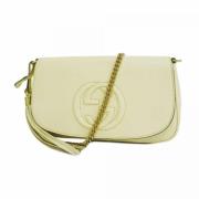 Gucci Vintage Pre-owned Tyg axelremsvskor Beige, Dam