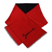 Givenchy Ullscarf med logotyp Red, Herr