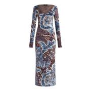 Etro Blommig Paisley Maxi Klänning Multicolor, Dam