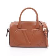 Valentino Vintage Pre-owned Laeder handvskor Brown, Dam