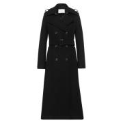 IVY OAK Tidlös Klassisk Trenchcoat Black, Dam