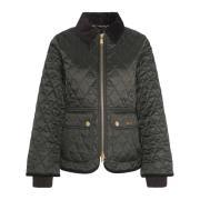 Barbour Slim Fit Diamond Quilted Jacket Green, Dam