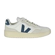 Veja Lädersneakers med Mockadetaljer White, Dam