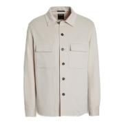 Ermenegildo Zegna Kashmir Overshirt Vit Kappa White, Herr