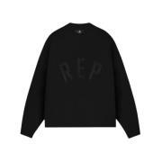 Represent Broderad Ull-Polyester Tröja Black, Herr