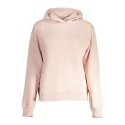 Calvin Klein Rosa hoodie med broderad logotyp Pink, Dam