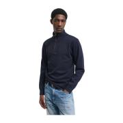 Gant Half-zip Sweatshirt Sacker Rib Blue, Herr