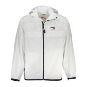 Tommy Hilfiger Sportig huva jacka vit logotyp tryck White, Herr