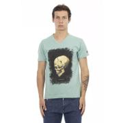 Trussardi Elegant kortärmad V-ringad T-shirt Green, Herr