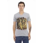 Trussardi Kortärmad V-ringad T-shirt Gray, Herr