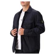 Stone Island Rynkad Rep Ljusblå Jacka Blue, Herr