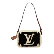 Louis Vuitton Vintage Pre-owned Tyg louis-vuitton-vskor Beige, Dam