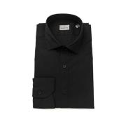 Bagutta Slim Fit Fransk Krage Skjorta Black, Herr