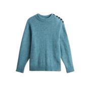 Woolrich Alpacka Blandning Crewneck Tröja Blue, Dam