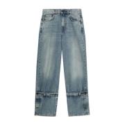 Haikure Puderblå Boyfit Denim Jeans Blue, Dam