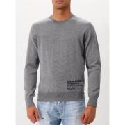 Dsquared2 Grå Crewneck Stickad Tröja Gray, Herr