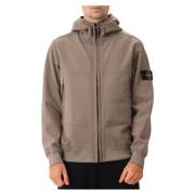 Stone Island Brun Softshelljacka med Huva Green, Herr