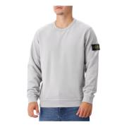 Stone Island Mjuk Bomullsfleece Tröja Grå Gray, Herr