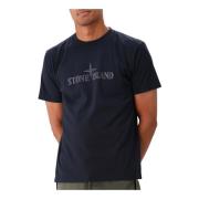 Stone Island Navy Logo Tee Regular Fit Blue, Herr