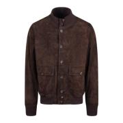 Golden Goose Mocka Sheepskin Bomber Jacket Fw24 Brown, Herr