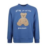 Palm Angels Bear in Mind Sweaters Blue, Herr