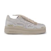 Premiata Vita lädersneakers med logotyp White, Dam