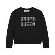 MC2 Saint Barth Drama Queen Crew Neck Pullover Black, Dam