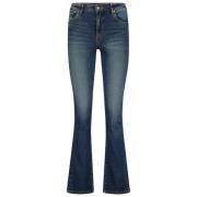 Raizzed Hög Midja Flare Denim Jeans Blue, Dam