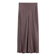 Anine Bing Elegant Midi Kjol för Kvinnor Brown, Dam