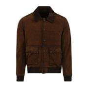 The Jack Leathers Brun Läderjacka Ottaviano Modell Brown, Herr